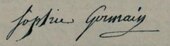 signature de Sophie Germain