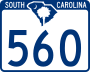 South Carolina Highway 560 marker