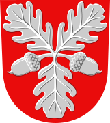 Oak branch with two acorns in the coat of arms of Tammela