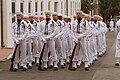 Enlisted Full Dress Whites worn at a Change of Command Ceremony in 2009.