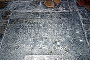 1588 Grave Cover in the Nave of St Martin's, Thompson, Norfolk