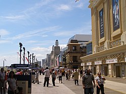 On the boardwalk looking south outside Caesars