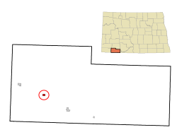 Location of Bucyrus, North Dakota