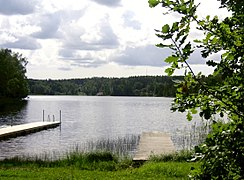 Badplatsen vid östra stranden