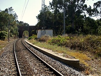 Vestígios do apeadeiro de Cumeadas, em 2008.