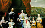 "Arthur Capell, 1st Baron Capell of Hadham, and his Family", by Cornelius Johnson, at the National Portrait Gallery, London.