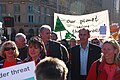 Bob Brown at a climate change rally in Melbourne on July 5, 2008