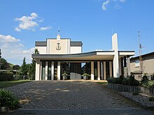 Blick auf die neuapostolische Kirche in Brieselang