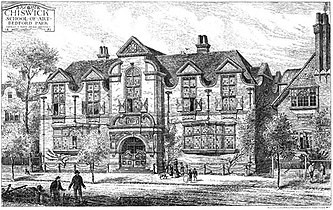 Design for Chiswick School of Art by Maurice Bingham Adams, 1881
