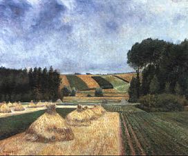 Paysage aux meules, 1895.