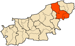 Map of Algeria highlighting Boumerdès Province