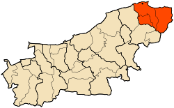 Map of Algeria highlighting Boumerdès Province