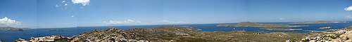 Panorama from Delos Mountain.