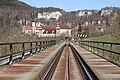 Donaueisenbahnbrücke mit Kloster Beuron (2018)