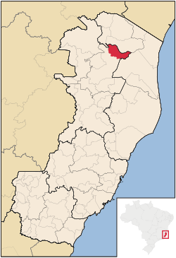 Location in Espírito Santo state