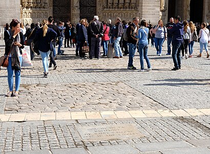 Location of the original porch of Saint-Étienne, in front of Notre-Dame