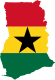 Flag Map of Ghana