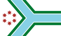 The flag of Cook County, Illinois, adopted in June 2022 and taking design cues from the Flag of Chicago, its county seat