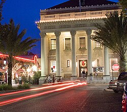 Downtown Gainesville at night