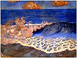 ジョルジュ・ラコンブ「Marine bleue, Effet de vagues」1893年。