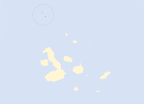 Distribución geográfica del pinzón de Darwin chupasangre.