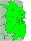 Numbered map of the Greater Dublin Area