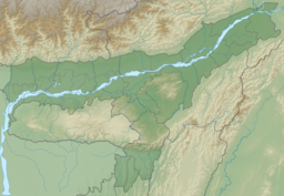 Location of the lake within Assam