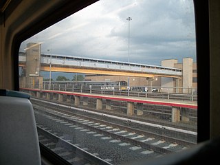 The Hillside Facility as seen from an Atlantic Terminal-bound train