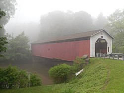 McGees Mills Covered Bridge, the only covered bridge that crosses the West Branch Susquehanna River