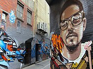 Street art in Croft Alley