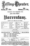 Анонс прем'єри «Танцю безумних», Берлін 28 вересня 1912.