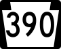 Pennsylvania Route 390 marker