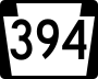 Pennsylvania Route 394 marker