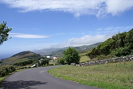 Main road in the parish of Santo Amaro, near the main settlement, Calheta, São Jorge