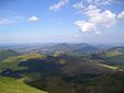 La chaîne des Puys depuis le puy de Dôme.