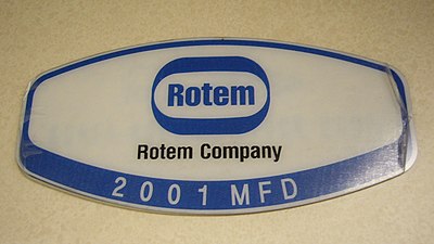 EMU600型車內的Rotem銘板