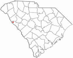 Location of Mt. Carmel, South Carolina