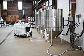 Fermentation vats, Sam Bond's