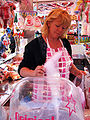 Spinning candy floss