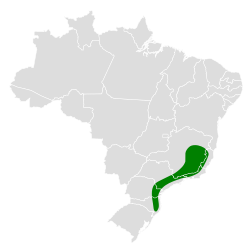 Distribución geográfica de la tangara de Desmarest.