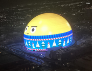 Sphere displaying a holiday themed emoji face