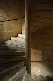 Le 2e escalier à vis, dans la partie la plus élevée de la tour.