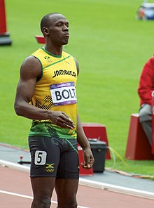 Photo of Usain Bolt in August 2012.
