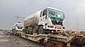 Western Railways' Oxygen Express Train with LMO tanker truck, 23 May 2021