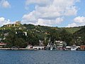 The last ferry stop on the Asian side of the Bosphorus is Anadolu Kavağı, with Yoros Castle on the hill overlooking the Black Sea.