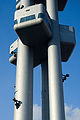 Sculptures of crawling babies by David Černý on the Žižkov Television Tower