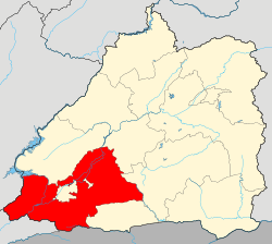 Location of the town region in Mangshi