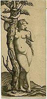 F. Best after Marcantonio Raimondi, Adam and Eve, 19th century, engraving, Department of Image Collections, National Gallery of Art Library, Washington, DC