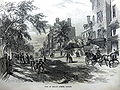 Illustration of Beacon Street, Boston in the 1850s