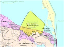 Census Bureau map of Atlantic Highlands, New Jersey